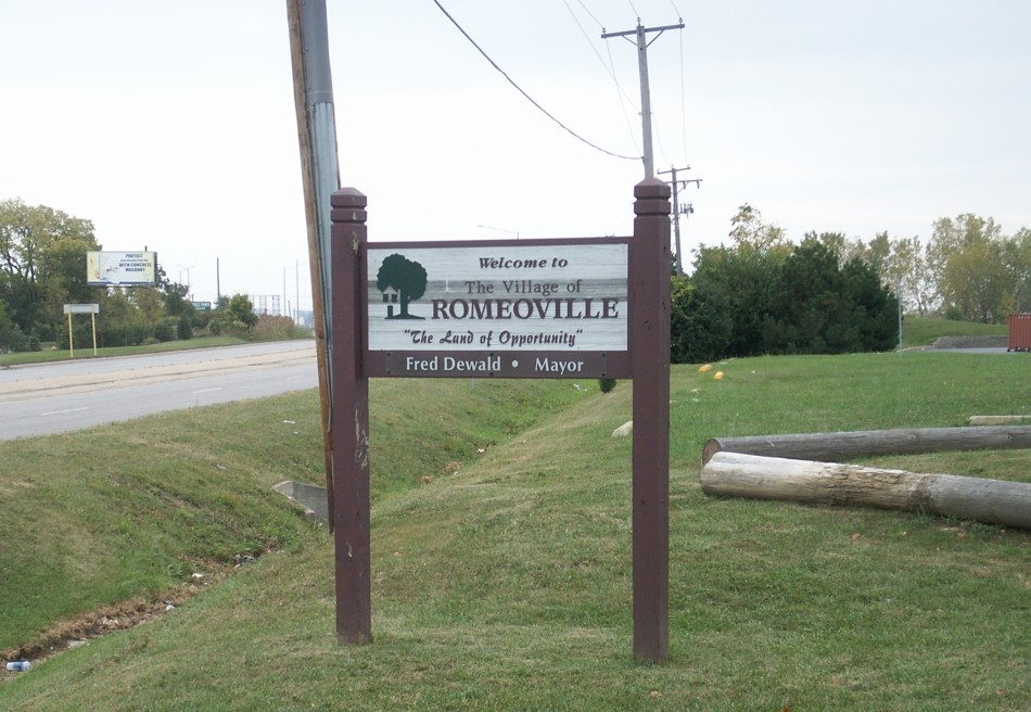 Romeoville Sign.