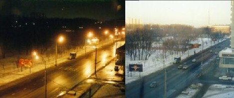 Day/Night Street Scene